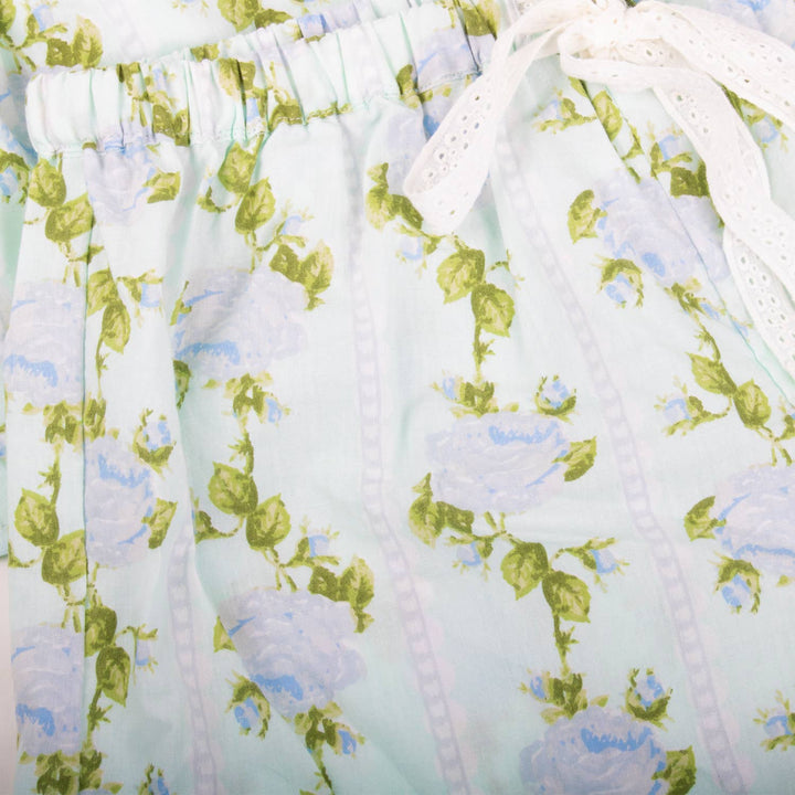 Vintage Rose Tie Top Ruffle Sleep Set