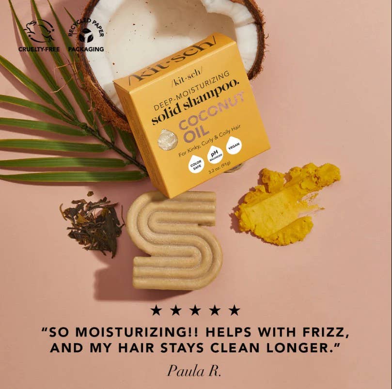 KITSCH Coconut Oil Shampoo Bar for Dry Damaged Hair