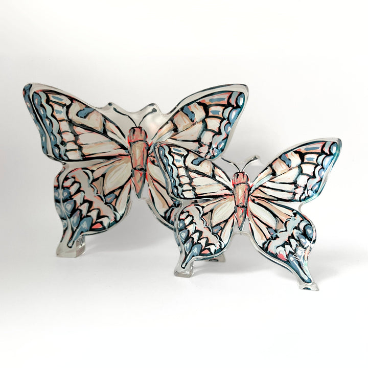 Lauren Dunn Neutral Butterfly Acrylic Block