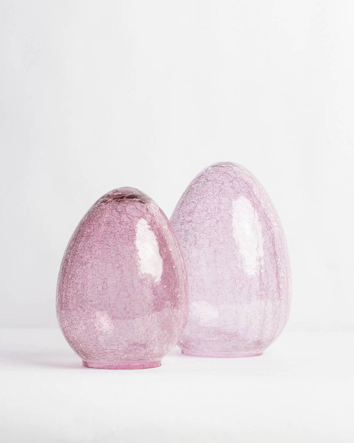The Amelia Glass Egg   Pink   7x10