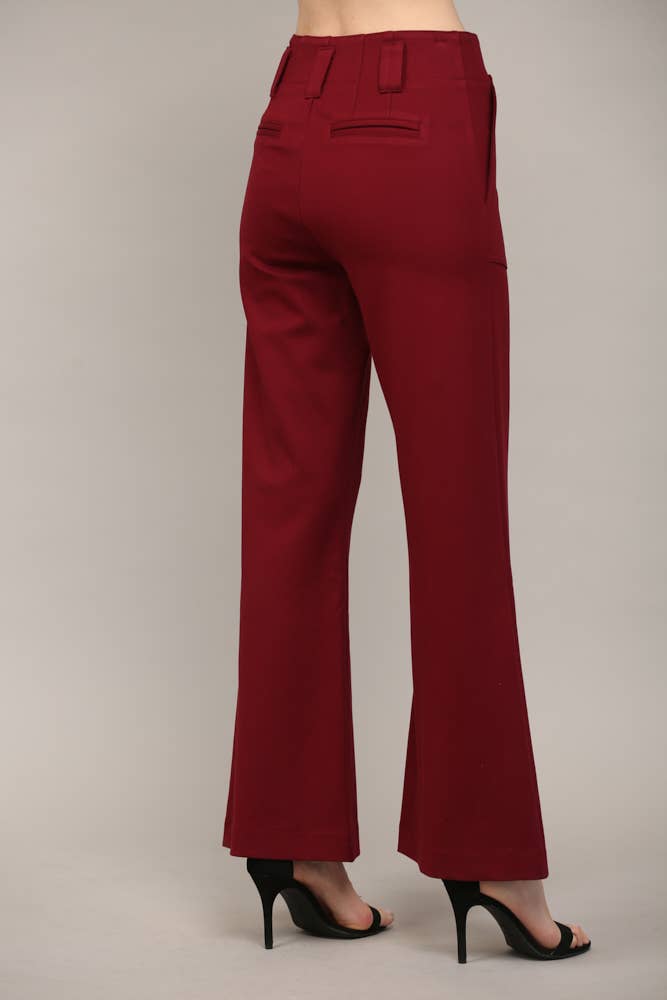 Two Front Pocket Ponte Flare Pants