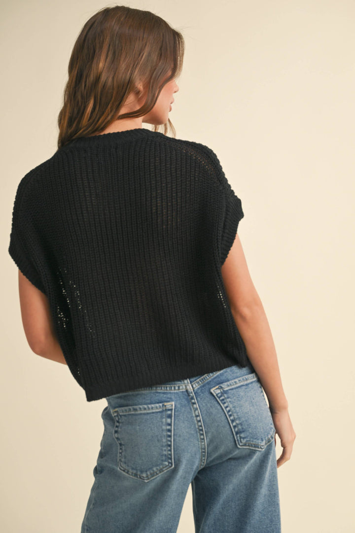 Dolman Sleeve Knitted Top