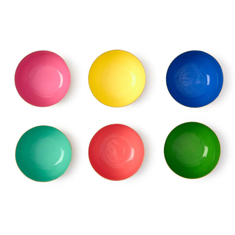 Small Metal Bowls With Enamel