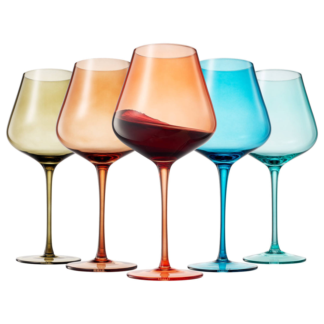 Colors of the French Riviera, Wine Glasses | 5 Set