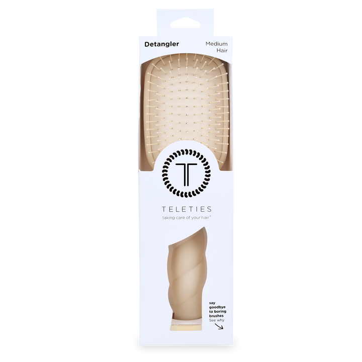 TELETIES - Detangler Hair Brush for Medium Hair - Tan