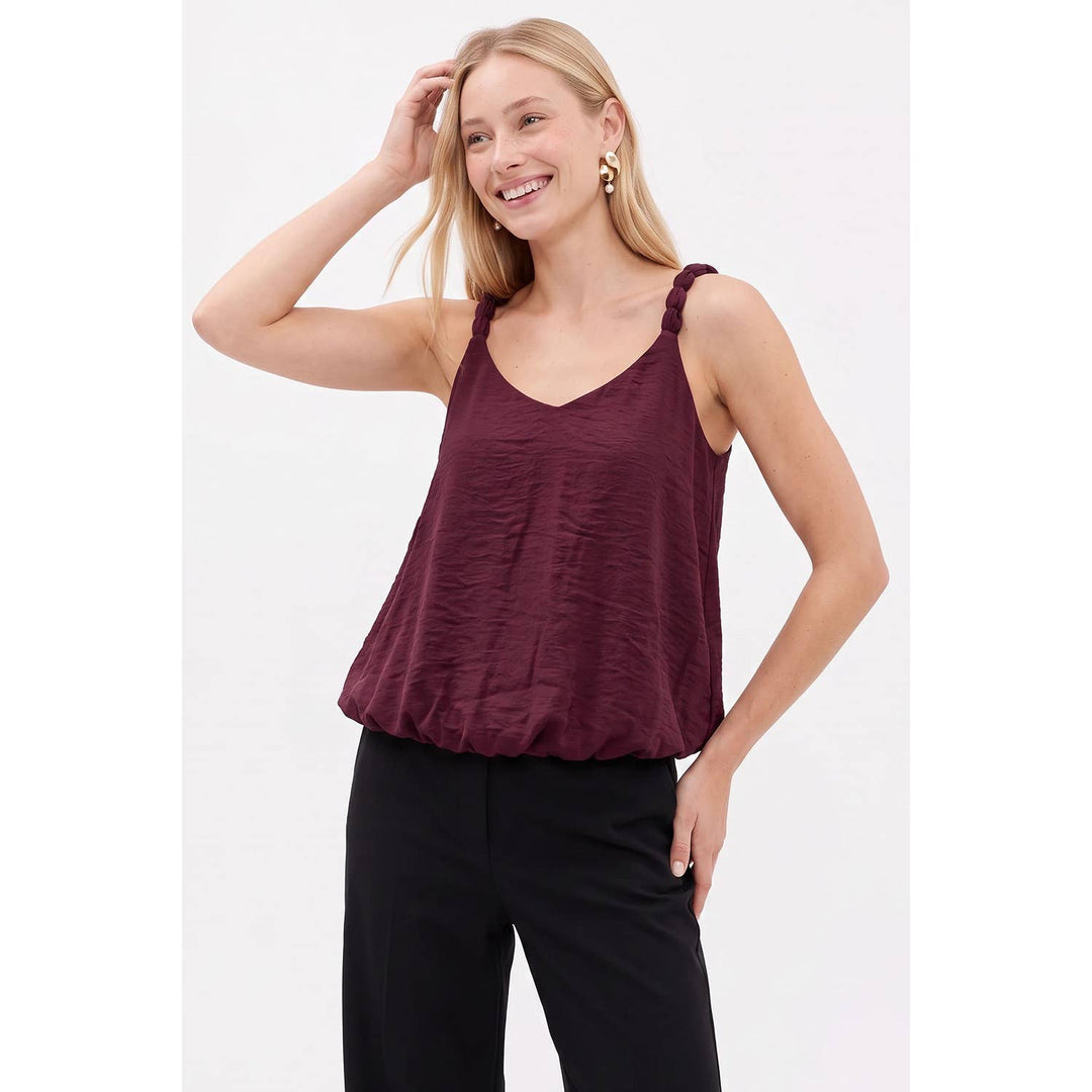 Billowy Strap Accent Tank Top