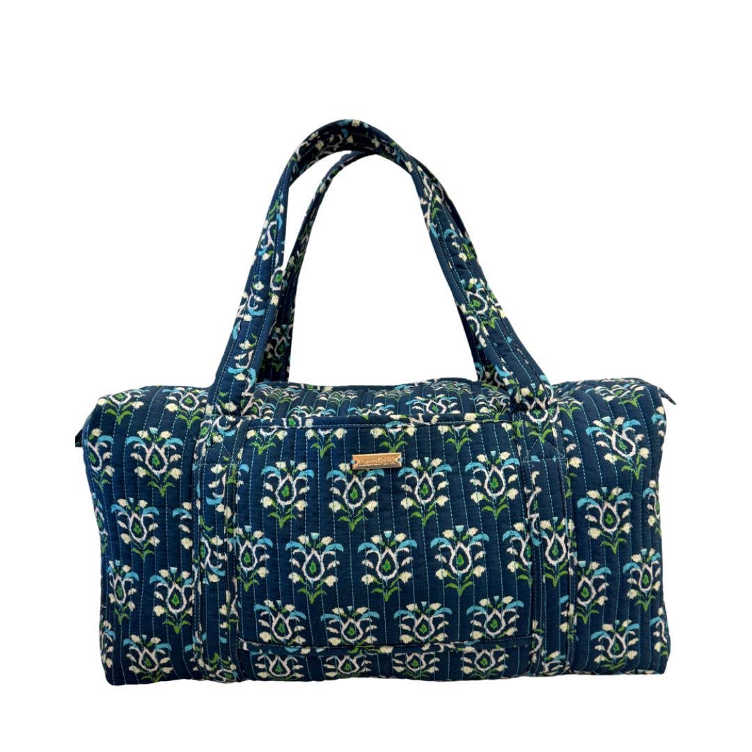 Laura Park Designs Rosemary Indigo Quilted Signature Duffle Bag