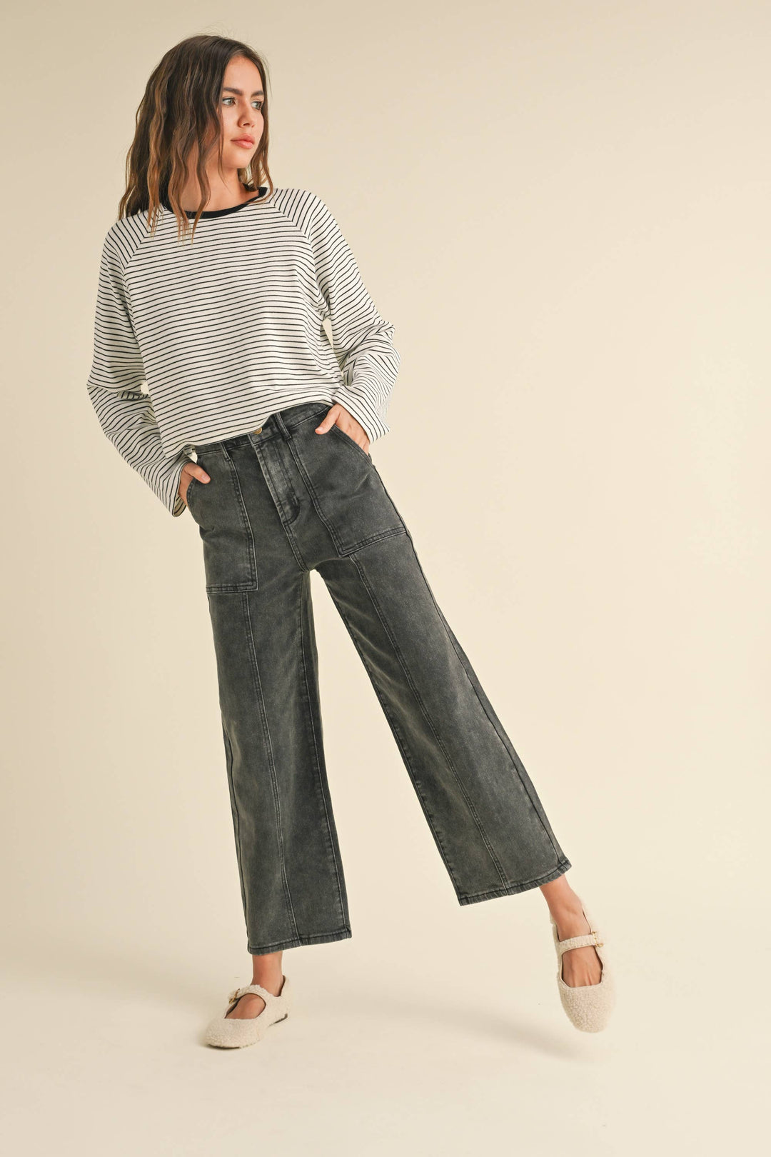 Paneled Stretch Pants