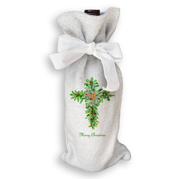 Christmas Cross with Red Berries Towel