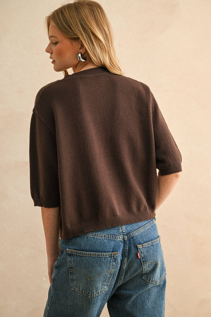 Short Sleeve Sweater Top