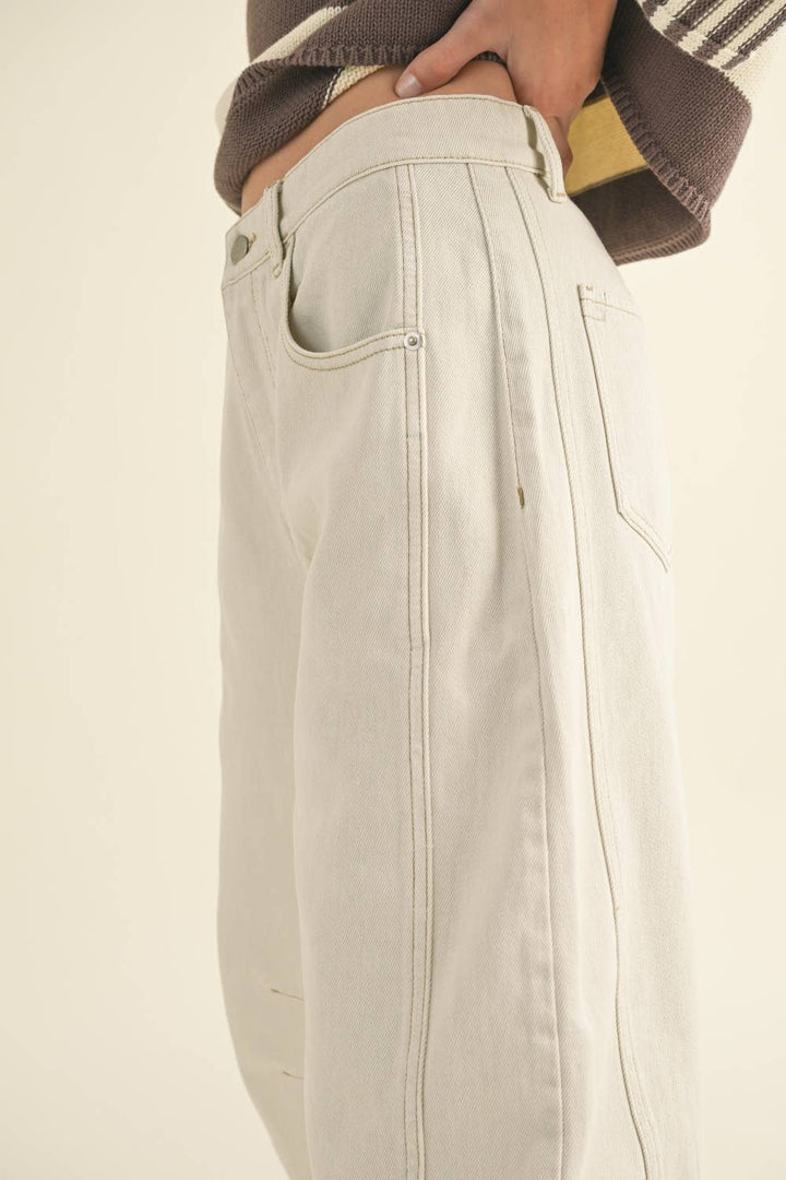 Barrel Cotton Pants