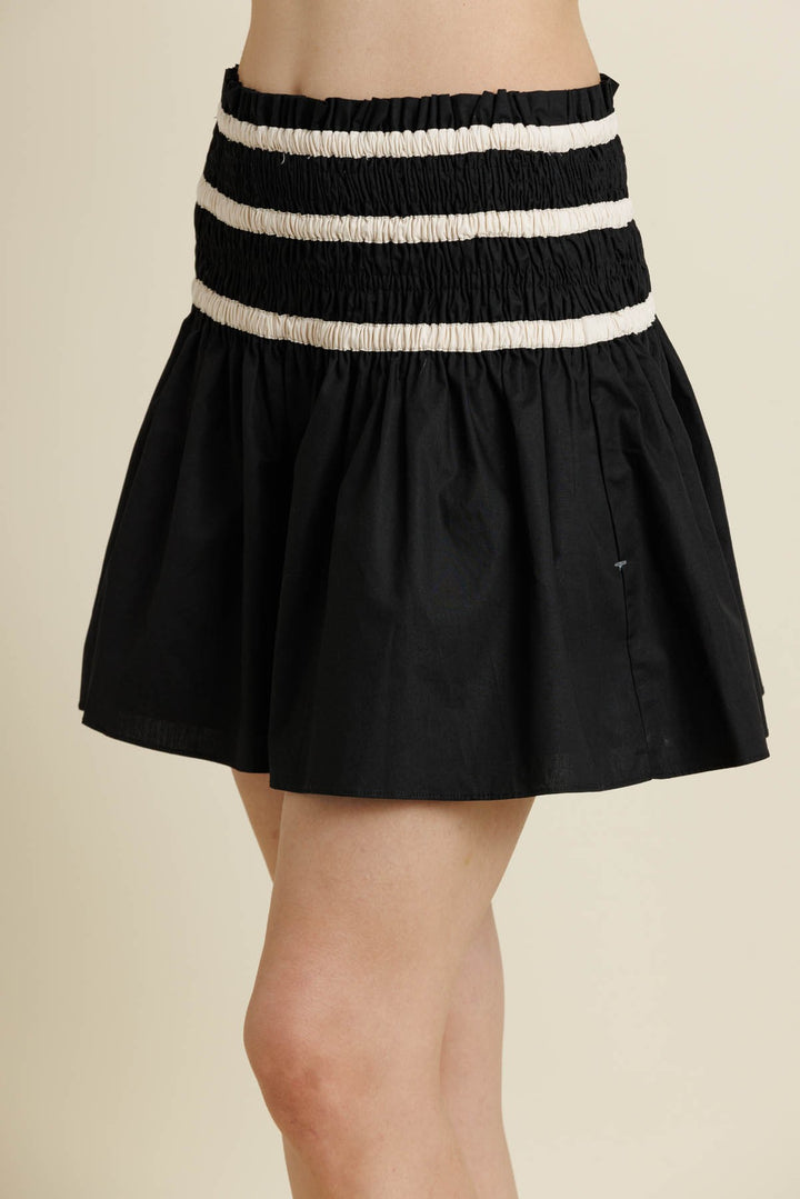 Contrast Binding Mini Skirt