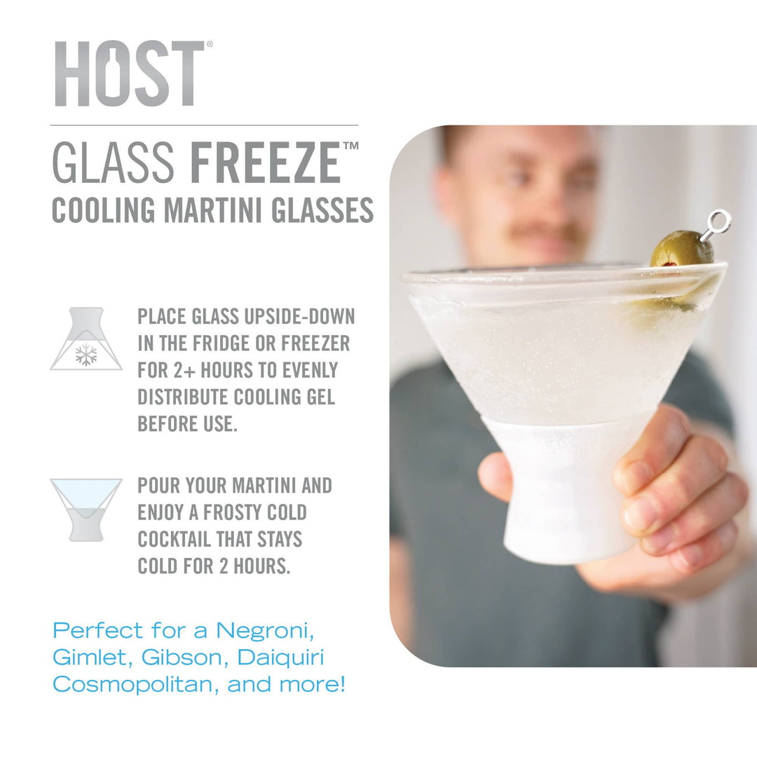 Glass FREEZE™ Cooling Martini Glasses in Frost Set of 2