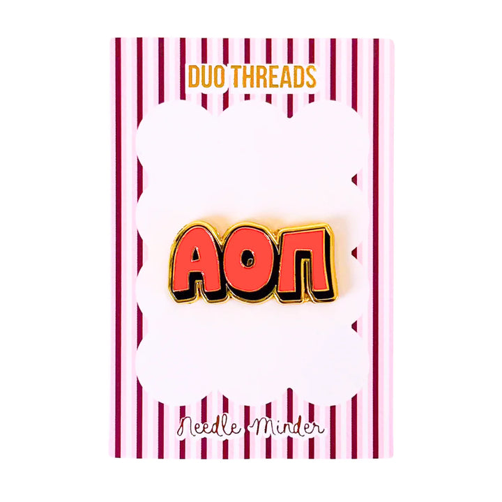 Sorority Bubble Letter Needle Minder