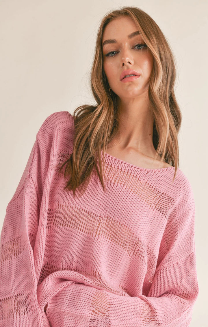 Canary Oversize Open Knit Sweater