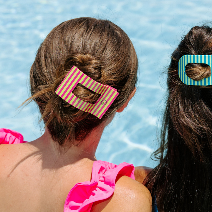 TELETIES - Summer Crush | Large | Flat Rectangle Hair Clip