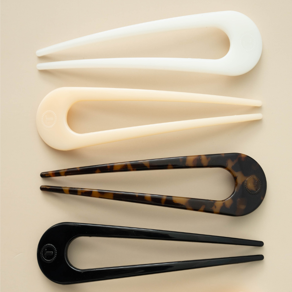 TELETIES - French Hair Pin Almond Beige