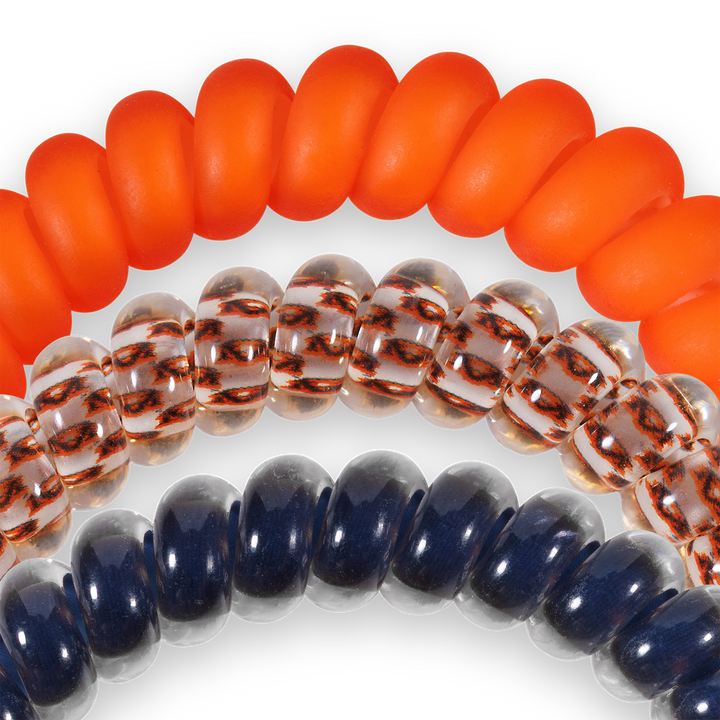 TELETIES - Spiral Hair Coils | Small | War Eagle! Hair Ties