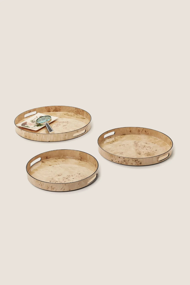 Burled Wood Pattern Tray