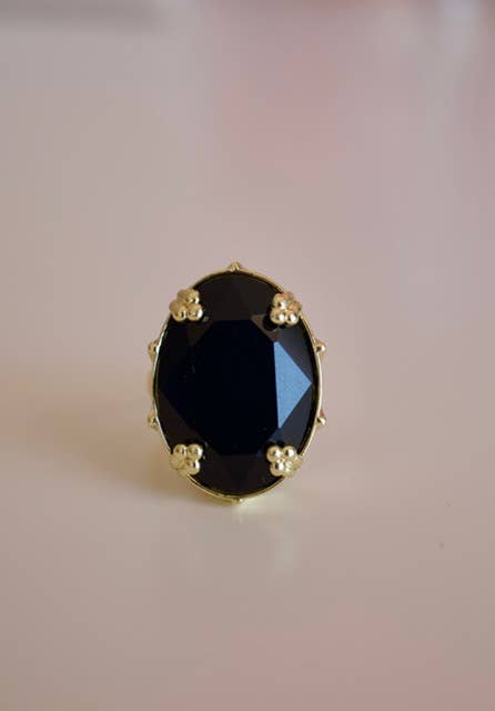 First Lady Adjustable Cocktail Ring in Midnight Mob