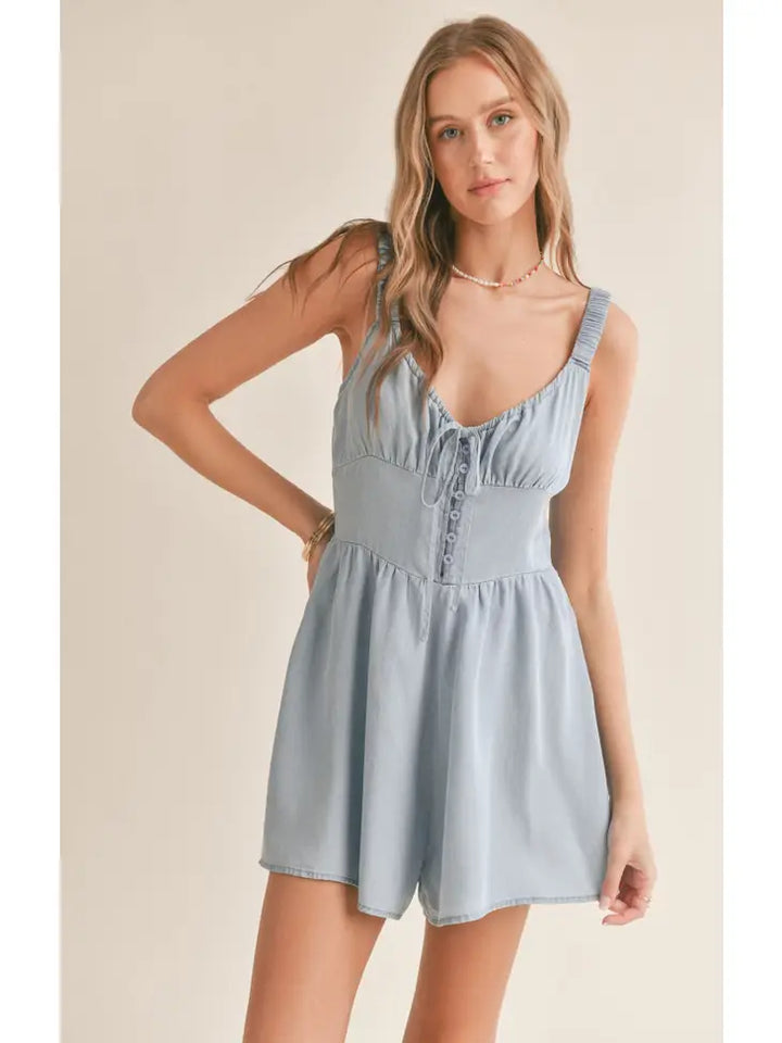 Soft Breeze Chambray Romper