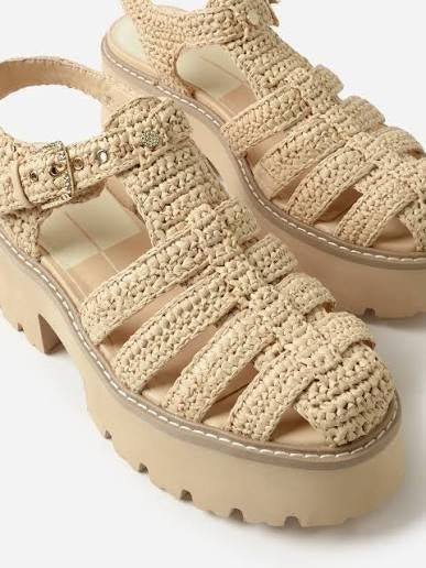 Latice Sandals Lt Natural Knit