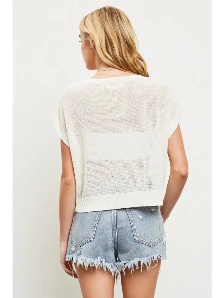 Sleeveless Sweater Top