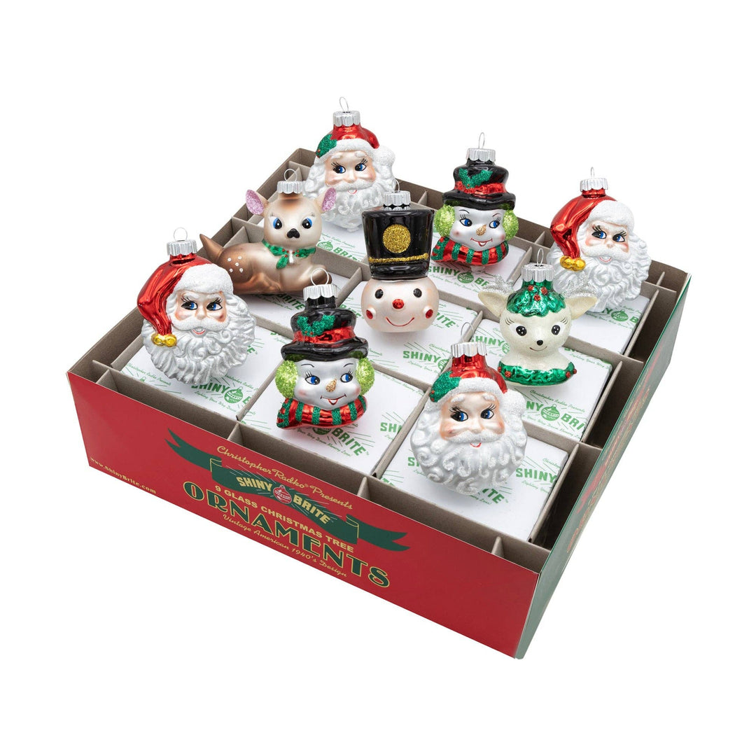 Holiday Glass Ornament – Splendor 9 COUNT 2.5" FIGURES