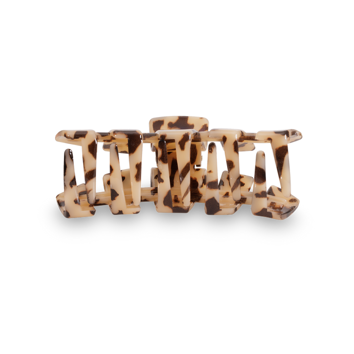 TELETIES - Classic Hair Clip | Medium | Blonde Tortoise