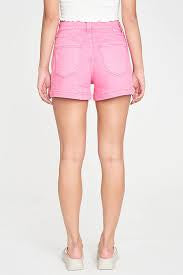 Daze Denim Siren Patch Pocket Short in Candy