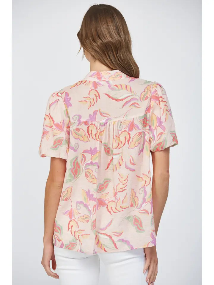 Blush Puff Sleeve Top