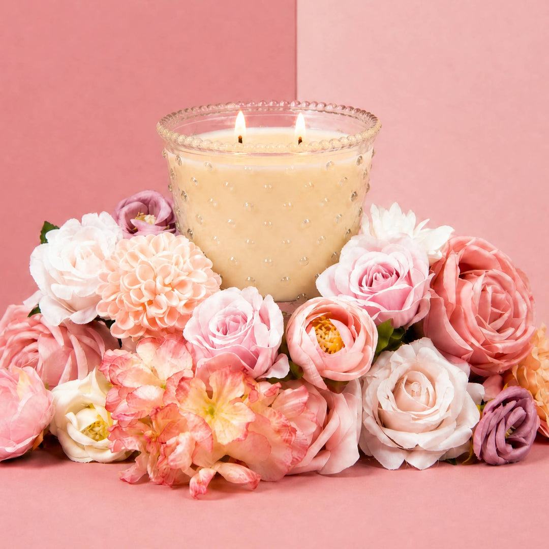 Sweet Grace Hobnail Soy Candle 18.5oz | Home Gift, 92hr