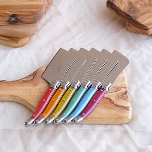 Rainbow mini cheese knives