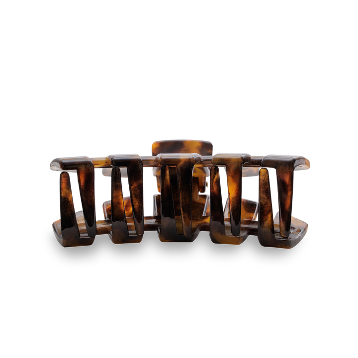 TELETIES - Classic Hair Clip | Medium | Tortoise