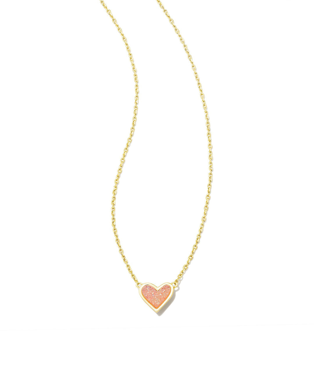 Framed Ari Heart Gold Short Pendant Necklace