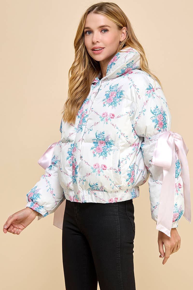 Floral Puffer Jacket