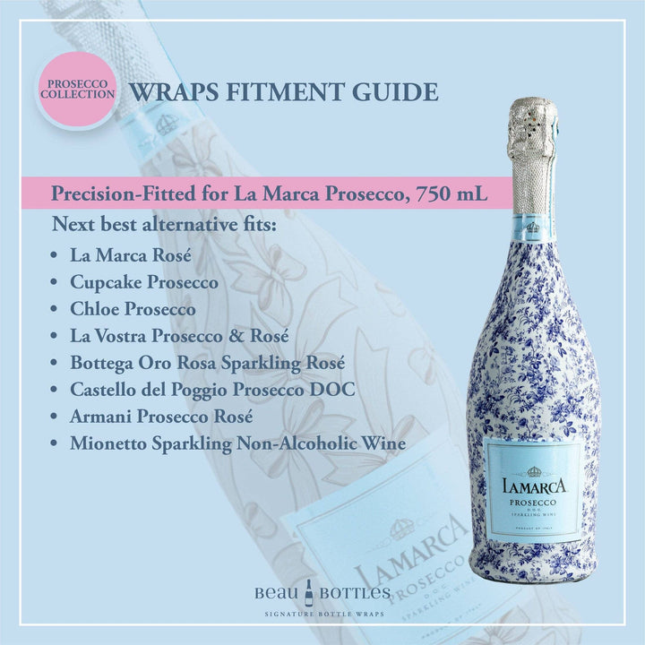 Beau Bottles - Beau Bottles Powder Blue Picnic Gingham- Prosecco Collection