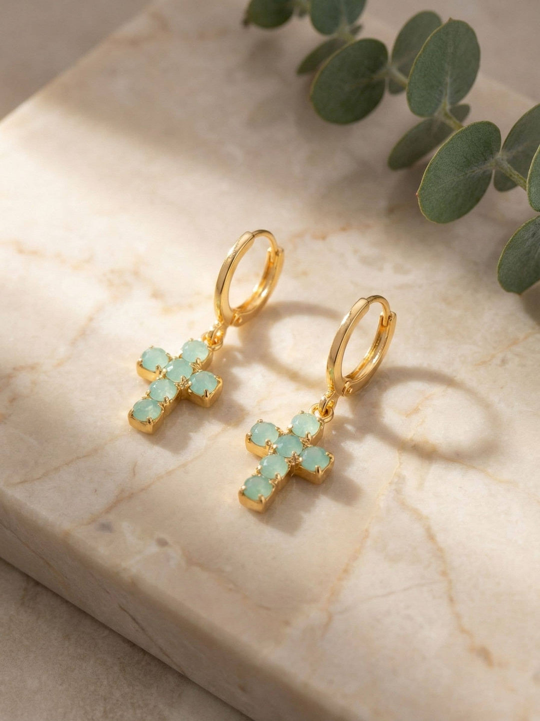 Sorrelli Carly Cross Huggie Hoop Earrings