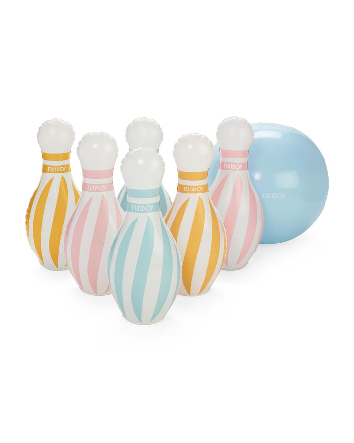 FUNBOY Pastel & Rainbow Backyard Bowling Set