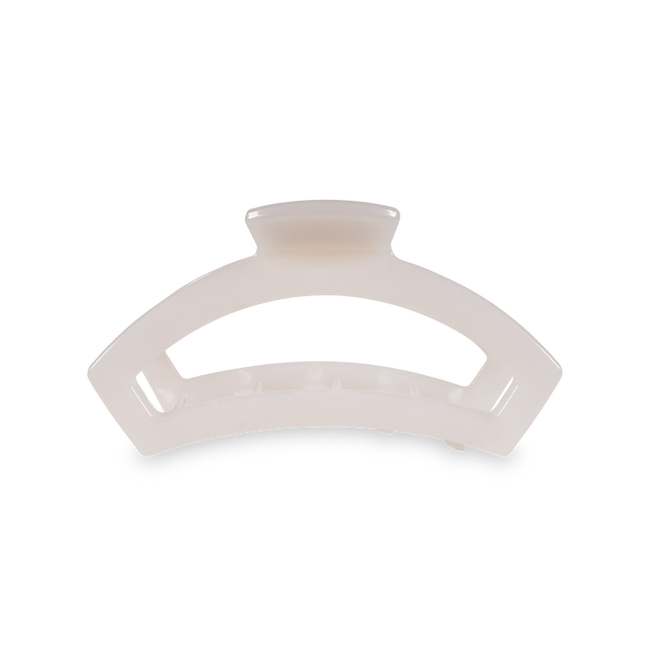 TELETIES - Open Hair Clip | Medium | Coconut White