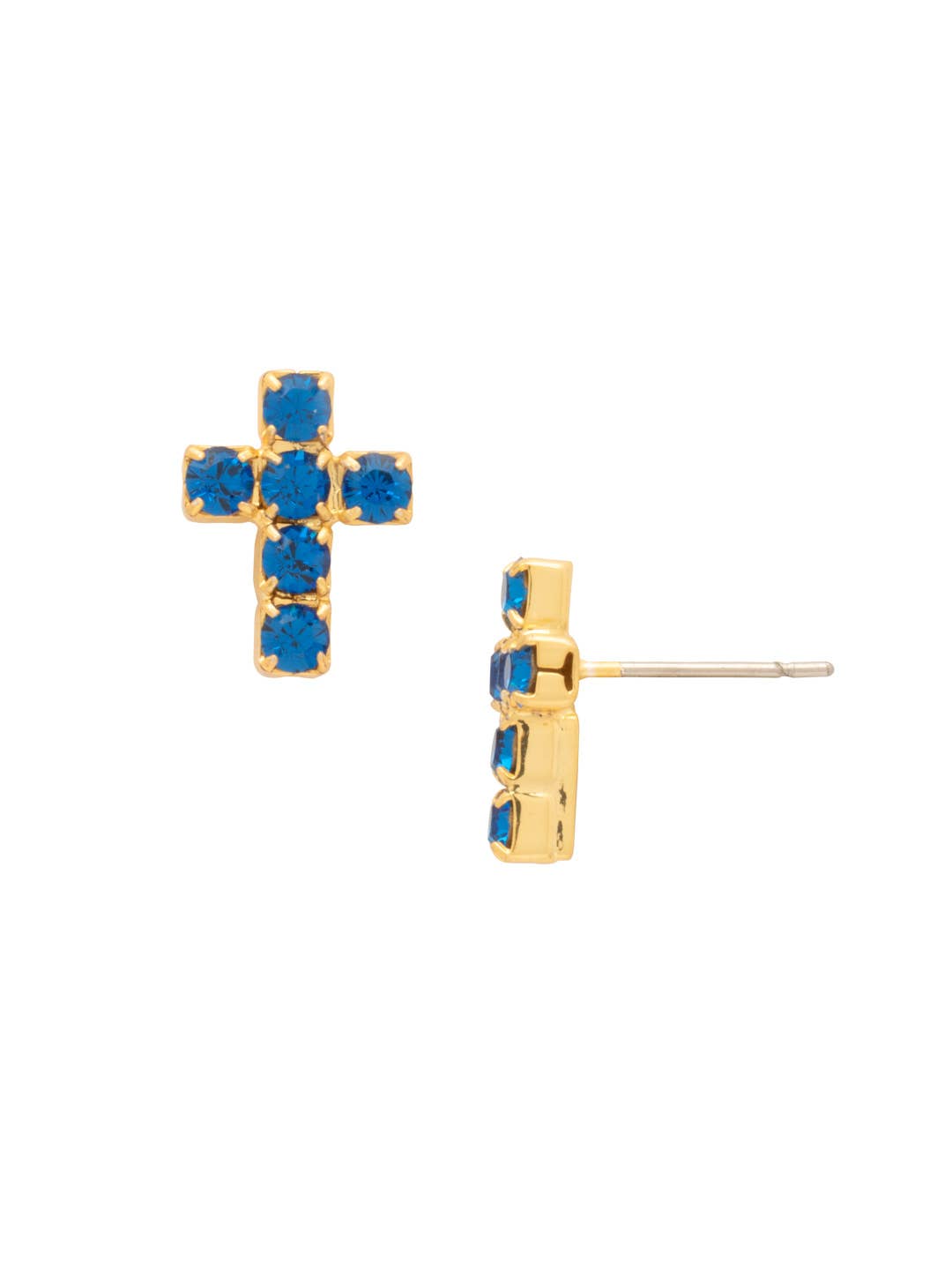 Carly Cross Stud Earrings - EGE88BGSAP