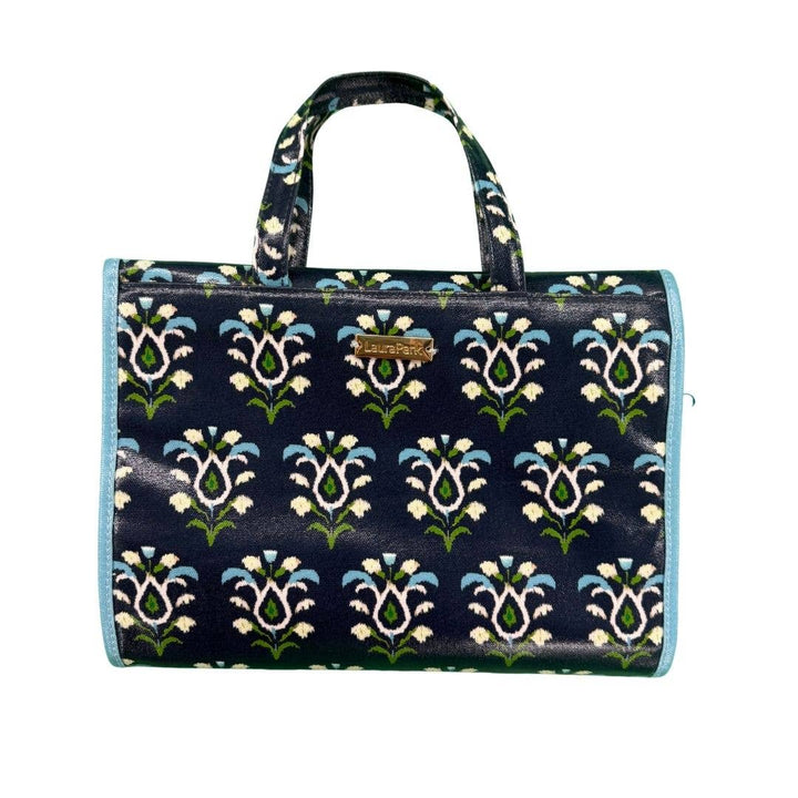 Laura Park Designs - Rosemary Indigo Hanging Travel Case