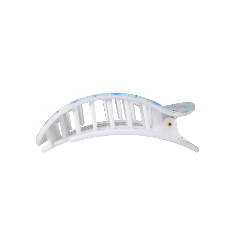 TELETIES - Flat Round Hair Clip | Medium | Blue Marigold
