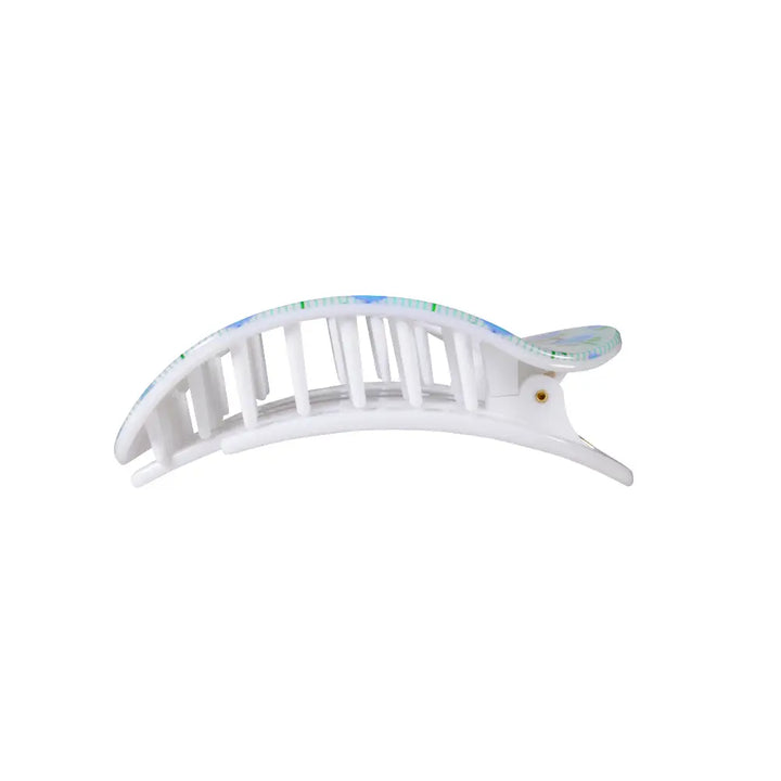 TELETIES - Flat Round Hair Clip | Medium | Blue Marigold