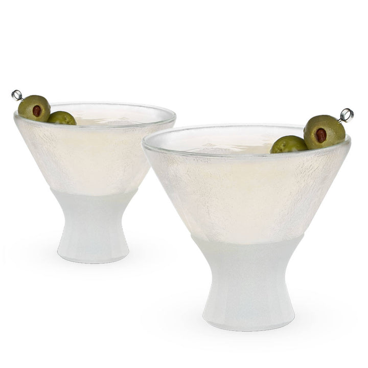 Glass FREEZE™ Cooling Martini Glasses in Frost Set of 2