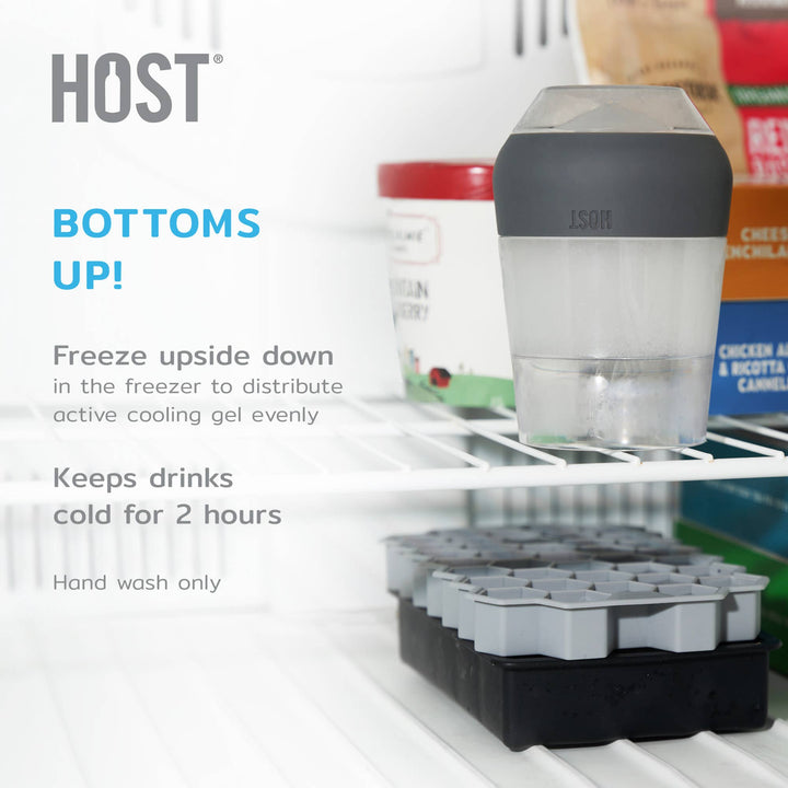 Wine FREEZE™ XL Cooling Cups with Cooling Gel in Marble