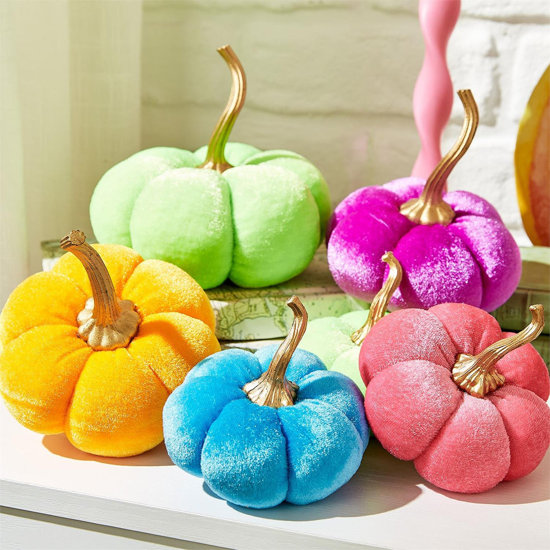 Candy Coated Velvet Plush Pumpkin