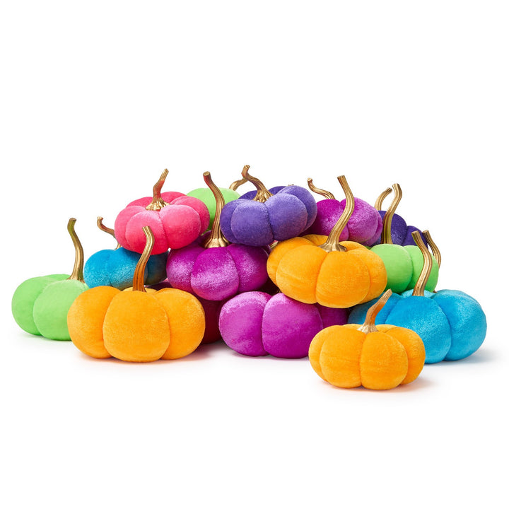Candy Coated Velvet Plush Pumpkin