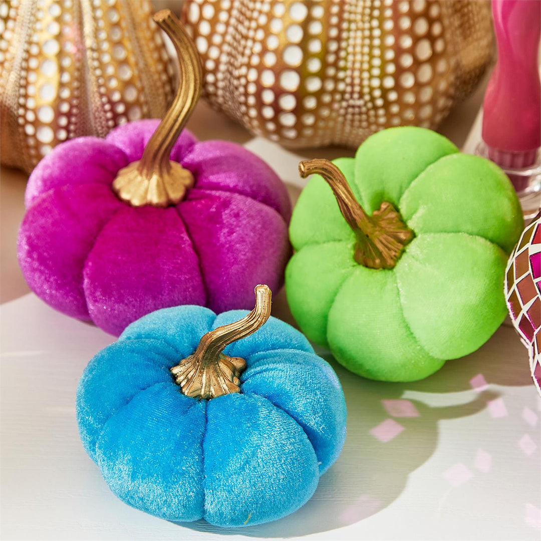 Candy Coated Velvet Plush Pumpkin