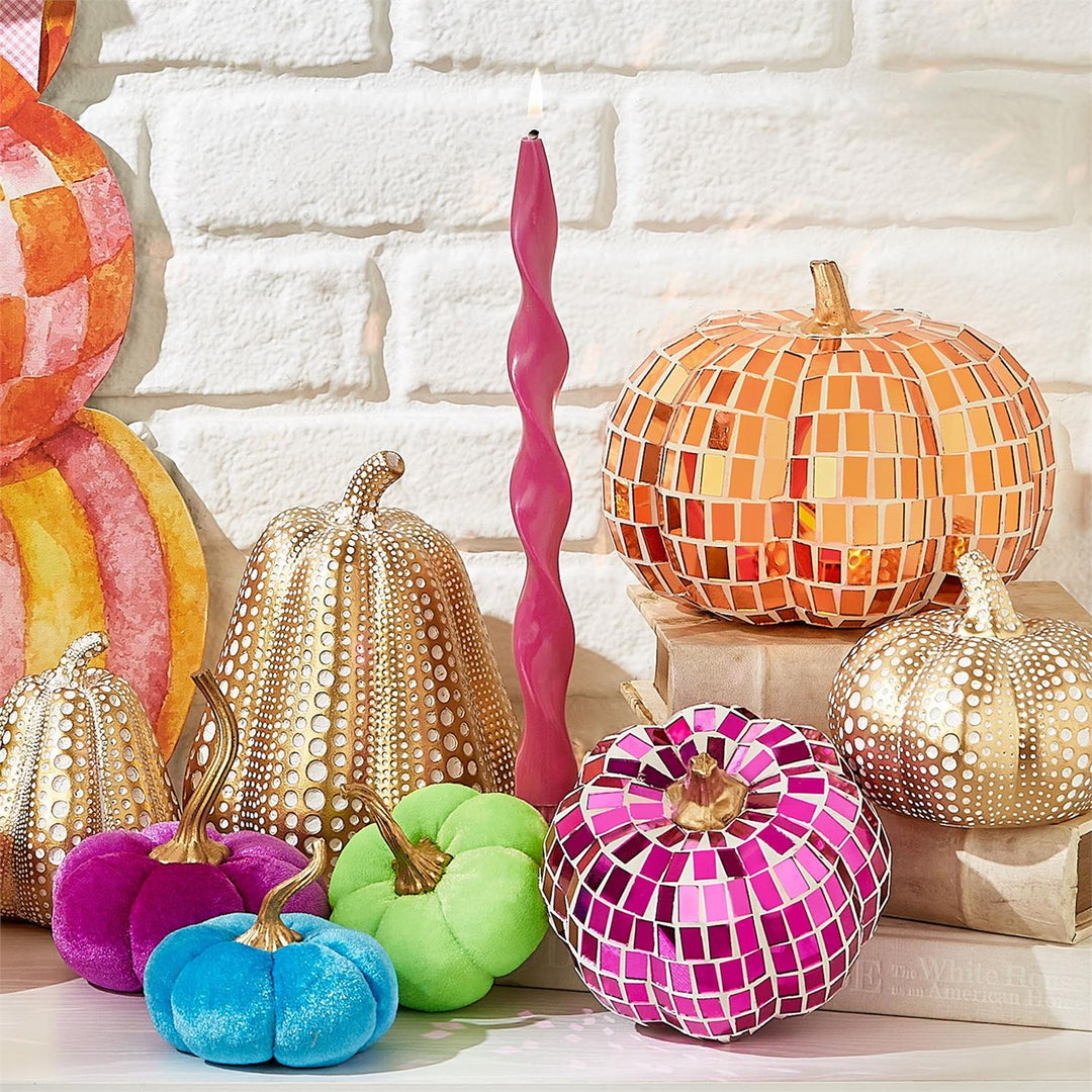 Candy Coated Velvet Plush Pumpkin